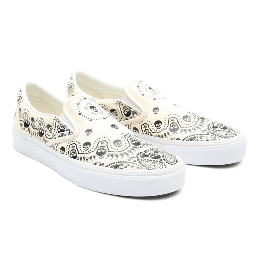 Vans Bandana Klassische Slip-On Schuhe Weiß | VN823A6CR02