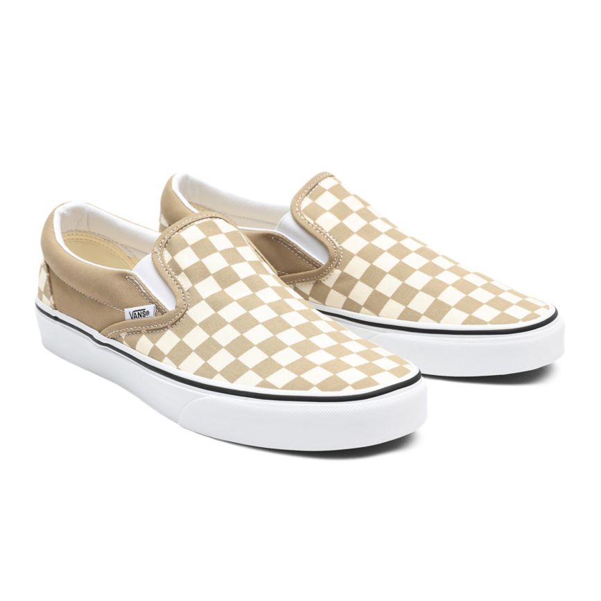 Vans Checkerboard Klassische Slip-On Schuhe Beige | VN389D8MS31