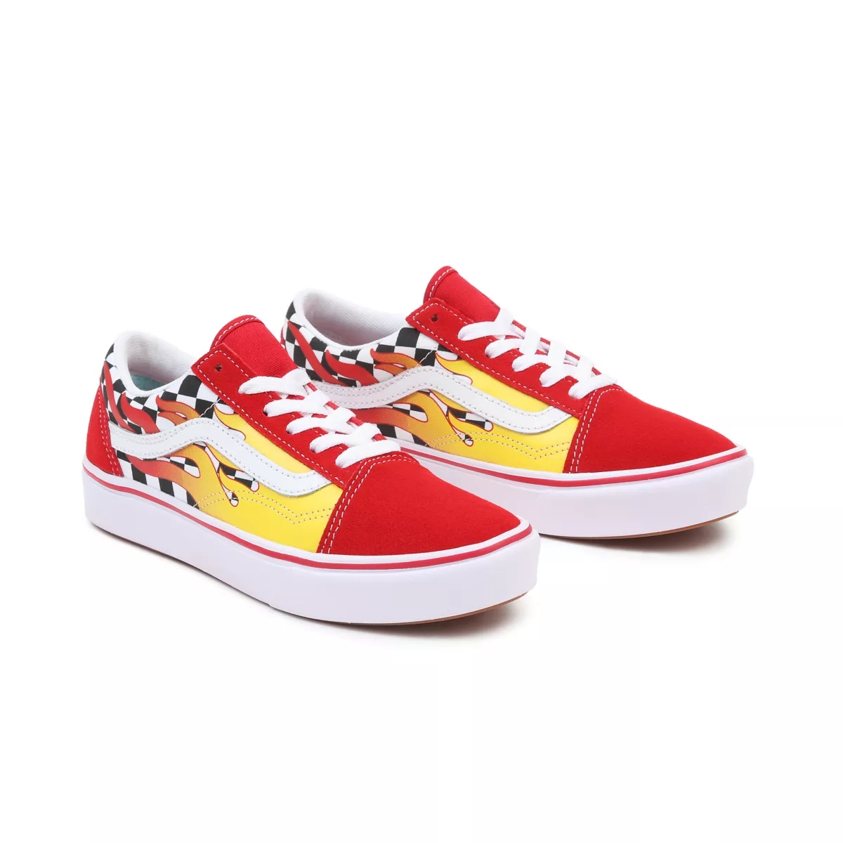 Vans Flame ComfyCush Old Skool Schuhe Rot | VN619C7WQ66