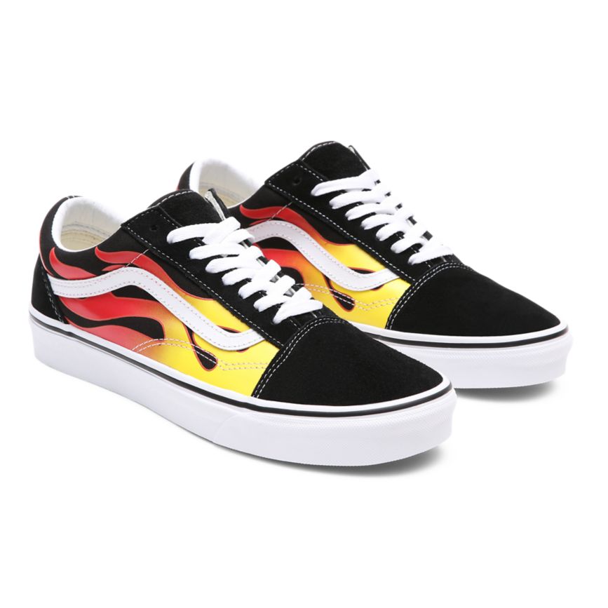Vans Flame Old Skool Schuhe Schwarz | VN641F5RZ12
