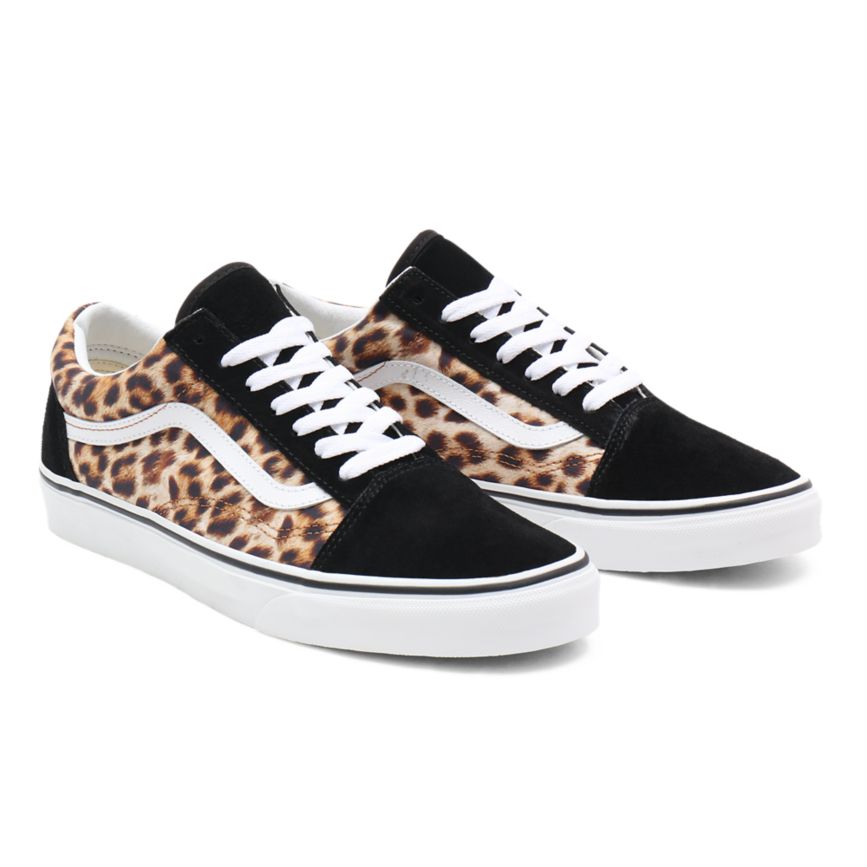 Vans Leopard Old Skool Schuhe Schwarz | VN691N6DM52