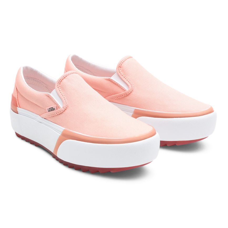Vans Pastel Klassische Slip-On Stacked Schuhe Rosa | VN695D4CI22