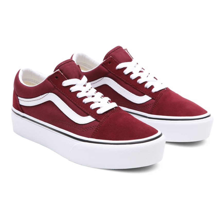 Vans Plattform Old Skool Schuhe Bordeaux | VN590E0AV76