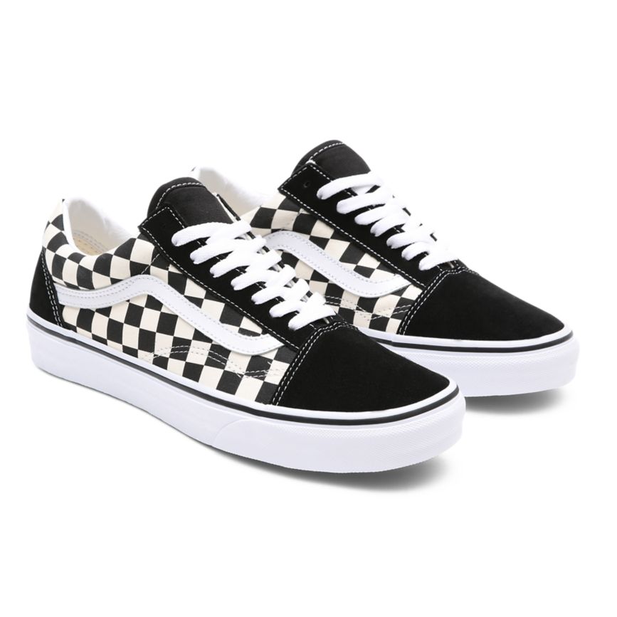 Vans Primary Check Old Skool Schuhe Schwarz | VN146R8FQ22