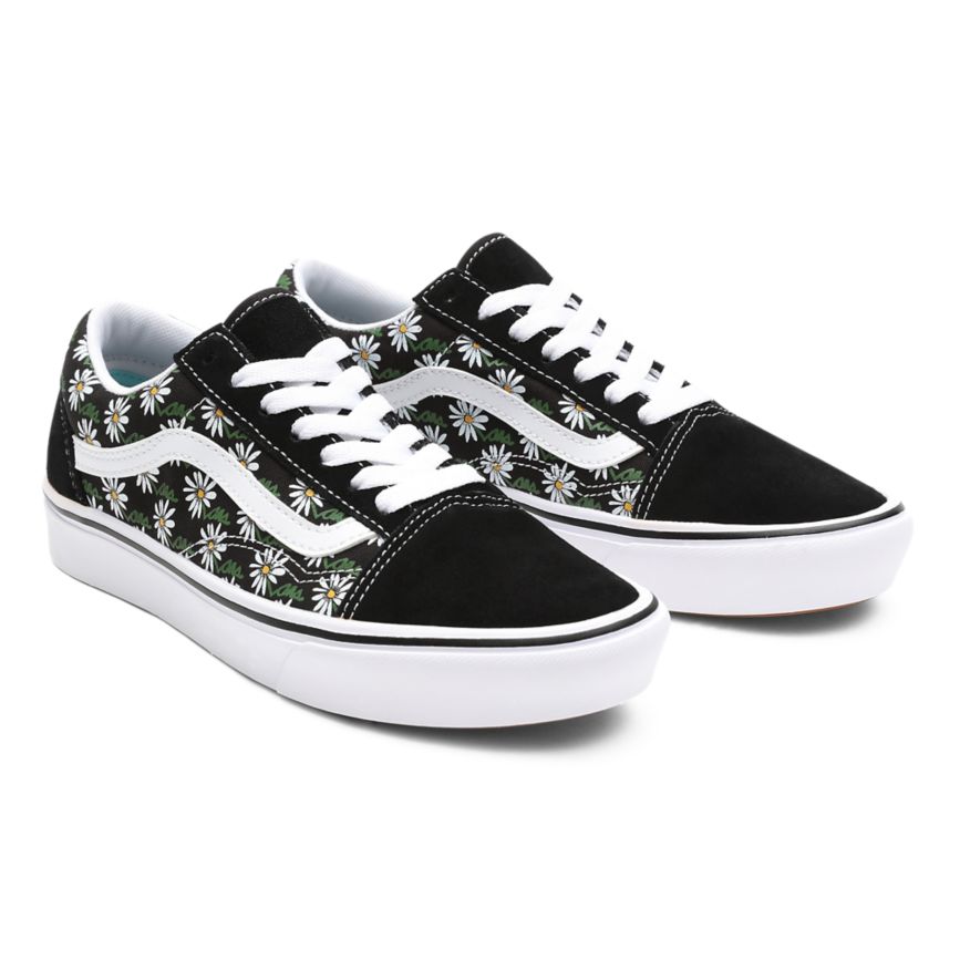 Vans Scribble Flower ComfyCush Old Skool Schuhe Schwarz | VN164D8RP91