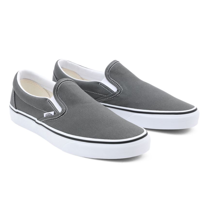 Vans Segeltuch Klassische Slip-On Schuhe Tiefes Grau | VN096Q9XW24