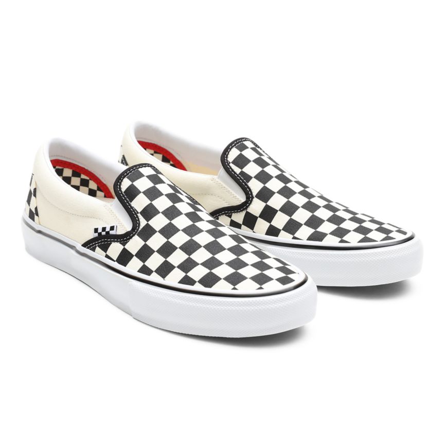 Vans Skate Checkerboard Slip-On Schuhe Weiß | VN296O5OS34