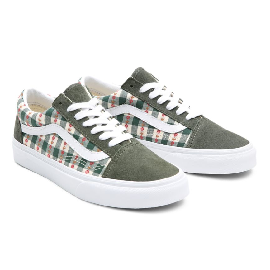 Vans Spring Daze Old Skool Schuhe DunkelGrün | VN738Q9FV61
